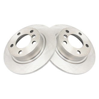 TRQ® - Plain Solid Rear Disc Brake Rotors