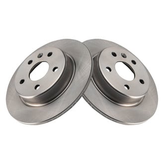 TRQ® - Plain Solid Rear Disc Brake Rotors