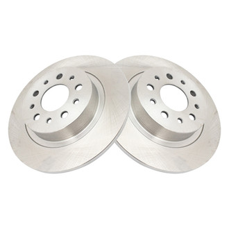 TRQ® - Plain Solid Rear Disc Brake Rotors