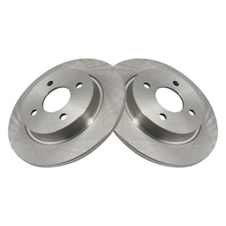 TRQ® - Plain Solid Rear Disc Brake Rotors