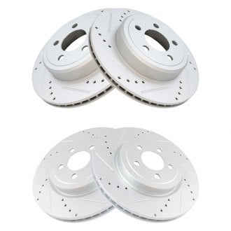 TRQ® - Performance Cross Drilled and Slotted Disc Brake Rotors