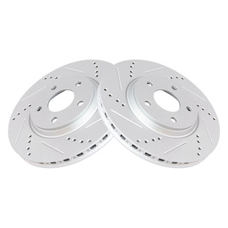 TRQ® - Performance Cross Drilled and Slotted Front Disc Brake Rotors