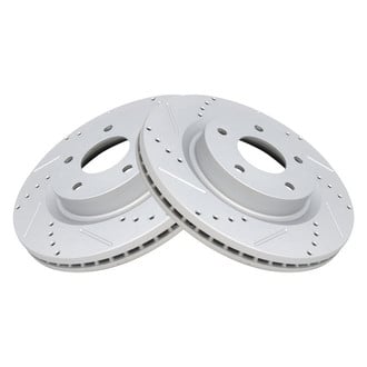 TRQ® - Performance Cross Drilled and Slotted Front Disc Brake Rotors