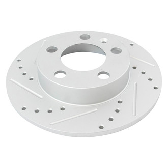 TRQ® - Performance Cross Drilled and Slotted Rear Disc Brake Rotors
