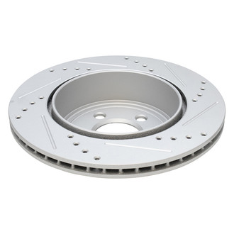 TRQ® - Performance Cross Drilled and Slotted Rear Disc Brake Rotors
