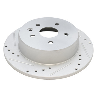 TRQ® - Performance Cross Drilled and Slotted Rear Disc Brake Rotors