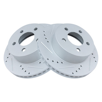 TRQ® - Performance Cross Drilled and Slotted Front Disc Brake Rotors