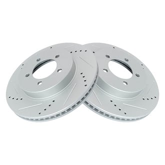 TRQ® - Performance Cross Drilled and Slotted Front Disc Brake Rotors