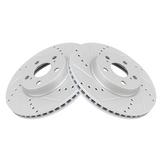 TRQ® - Performance Cross Drilled and Slotted Front Disc Brake Rotors