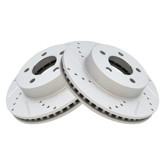 TRQ® - Performance Cross Drilled and Slotted Front Disc Brake Rotors