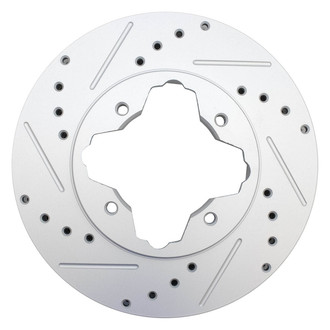 TRQ® - Performance Cross Drilled and Slotted Front Disc Brake Rotors