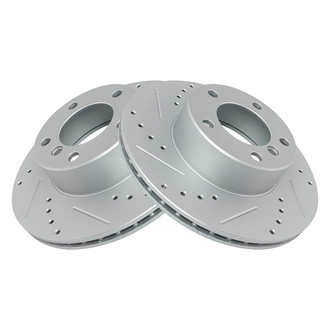 TRQ® - Performance Cross Drilled and Slotted Front Disc Brake Rotors