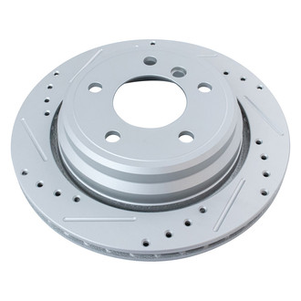 TRQ® - Performance Cross Drilled and Slotted Rear Disc Brake Rotors