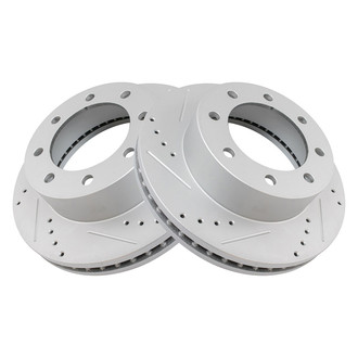 TRQ® - Performance Cross Drilled and Slotted Front Disc Brake Rotors