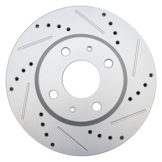 TRQ® - Performance Cross Drilled and Slotted Front Disc Brake Rotors