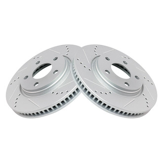 TRQ® - Performance Cross Drilled and Slotted Front Disc Brake Rotors