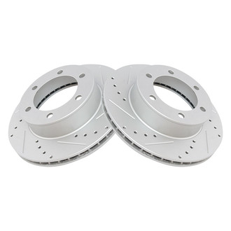 TRQ® - Performance Cross Drilled and Slotted Front Disc Brake Rotors