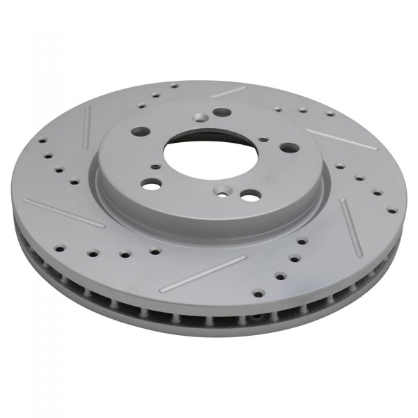 TRQ® - Performance Cross Drilled and Slotted Front Disc Brake Rotors