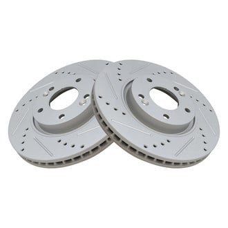 TRQ® - Performance Cross Drilled and Slotted Disc Brake Rotors