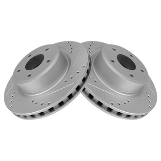 TRQ® - Performance Cross Drilled and Slotted Front Disc Brake Rotors