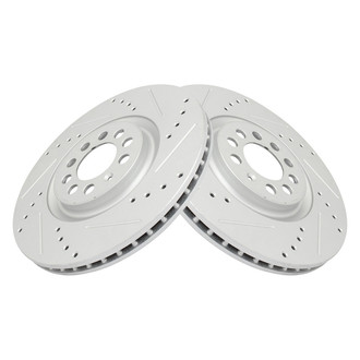 TRQ® - Performance Cross Drilled and Slotted Front Disc Brake Rotors