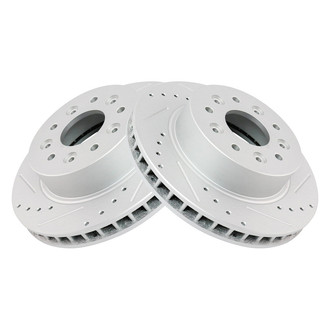 TRQ® - Performance Cross Drilled and Slotted Front Disc Brake Rotors