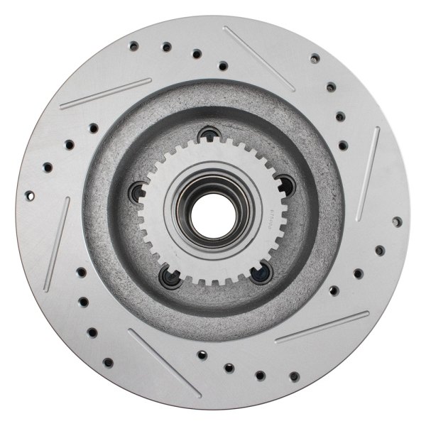 TRQ® BRA74987 - Performance Cross Drilled and Slotted Front