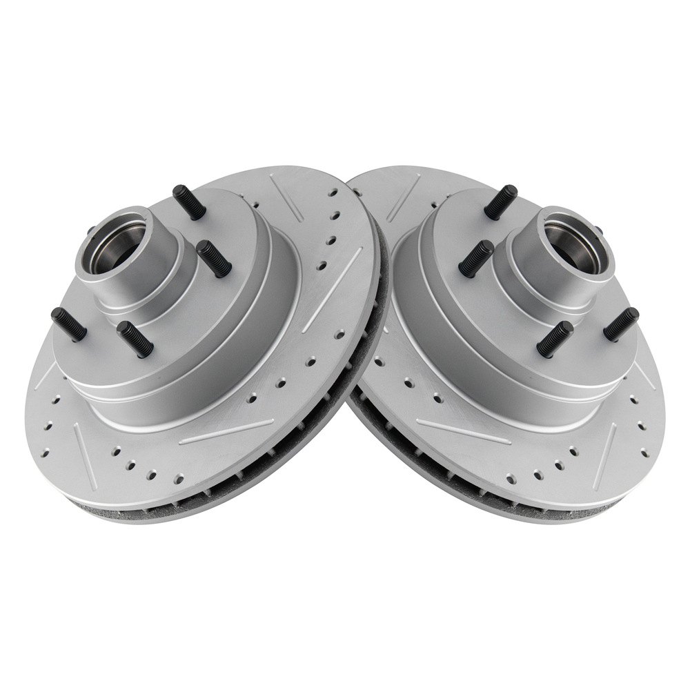 TRQ® BRA74987 - Performance Cross Drilled and Slotted Front