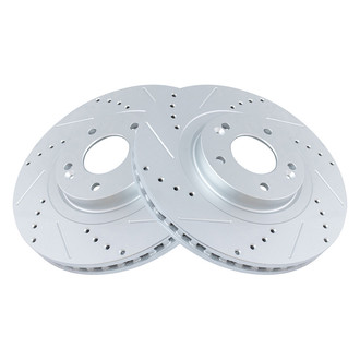 TRQ® - Performance Cross Drilled and Slotted Front Disc Brake Rotors