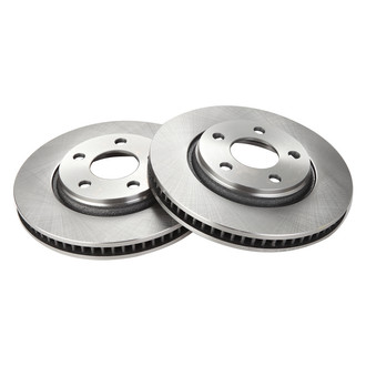 TRQ® - Plain Vented Front Disc Brake Rotors