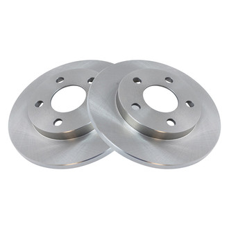 TRQ® - Plain Solid Rear Disc Brake Rotors