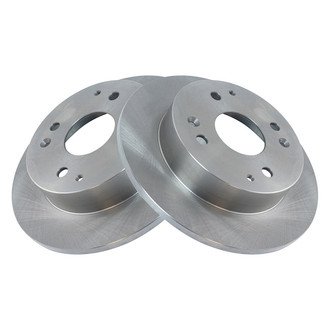 TRQ® - Plain Solid Rear Disc Brake Rotors