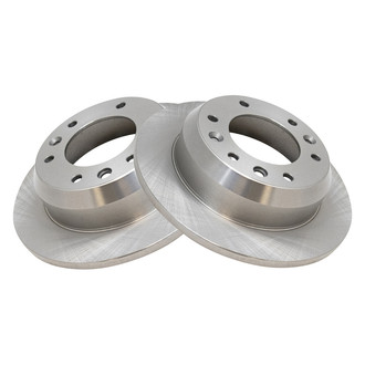 TRQ® - Plain Solid Rear Disc Brake Rotors