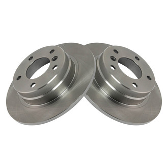 TRQ® - Plain Solid Rear Disc Brake Rotors