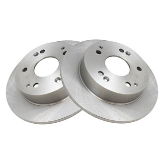 TRQ® - Plain Solid Rear Disc Brake Rotors