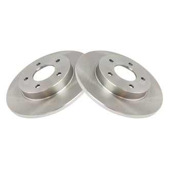 TRQ® - Plain Solid Rear Disc Brake Rotors