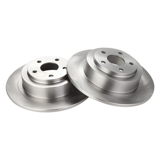 TRQ® - Plain Solid Rear Disc Brake Rotors