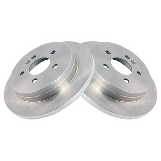 TRQ® - Plain Solid Rear Disc Brake Rotors