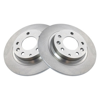 TRQ® - Plain Solid Rear Disc Brake Rotors