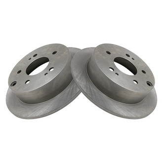 TRQ® - Plain Solid Rear Disc Brake Rotors