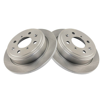 TRQ® - Plain Solid Rear Disc Brake Rotors