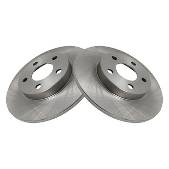 TRQ® - Plain Solid Rear Disc Brake Rotors