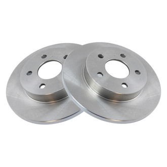 TRQ® - Plain Solid Rear Disc Brake Rotors