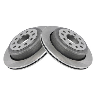 TRQ® - Plain Vented Rear Disc Brake Rotors