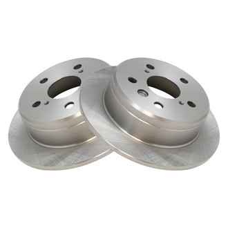 TRQ® - Plain Solid Rear Disc Brake Rotors