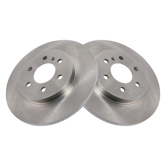 TRQ® - Plain Solid Rear Disc Brake Rotors