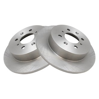 TRQ® - Plain Solid Rear Disc Brake Rotors