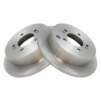TRQ® - Plain Solid Rear Disc Brake Rotors