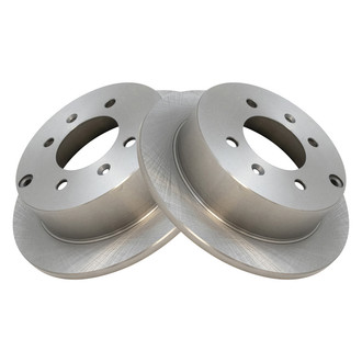TRQ® - Plain Solid Rear Disc Brake Rotors