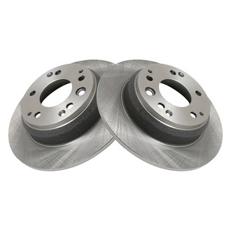 TRQ® - Plain Solid Rear Disc Brake Rotors